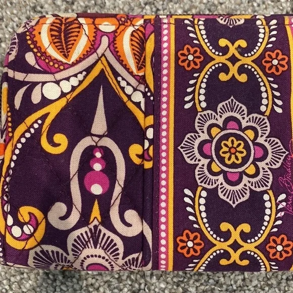 Maroon Paisley Patterned Vera Bradley Wallet - Picture 2 of 6